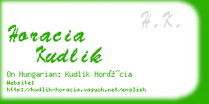 horacia kudlik business card